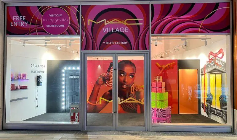 The MAC Village shopfront at Icon Outlet at The O2.